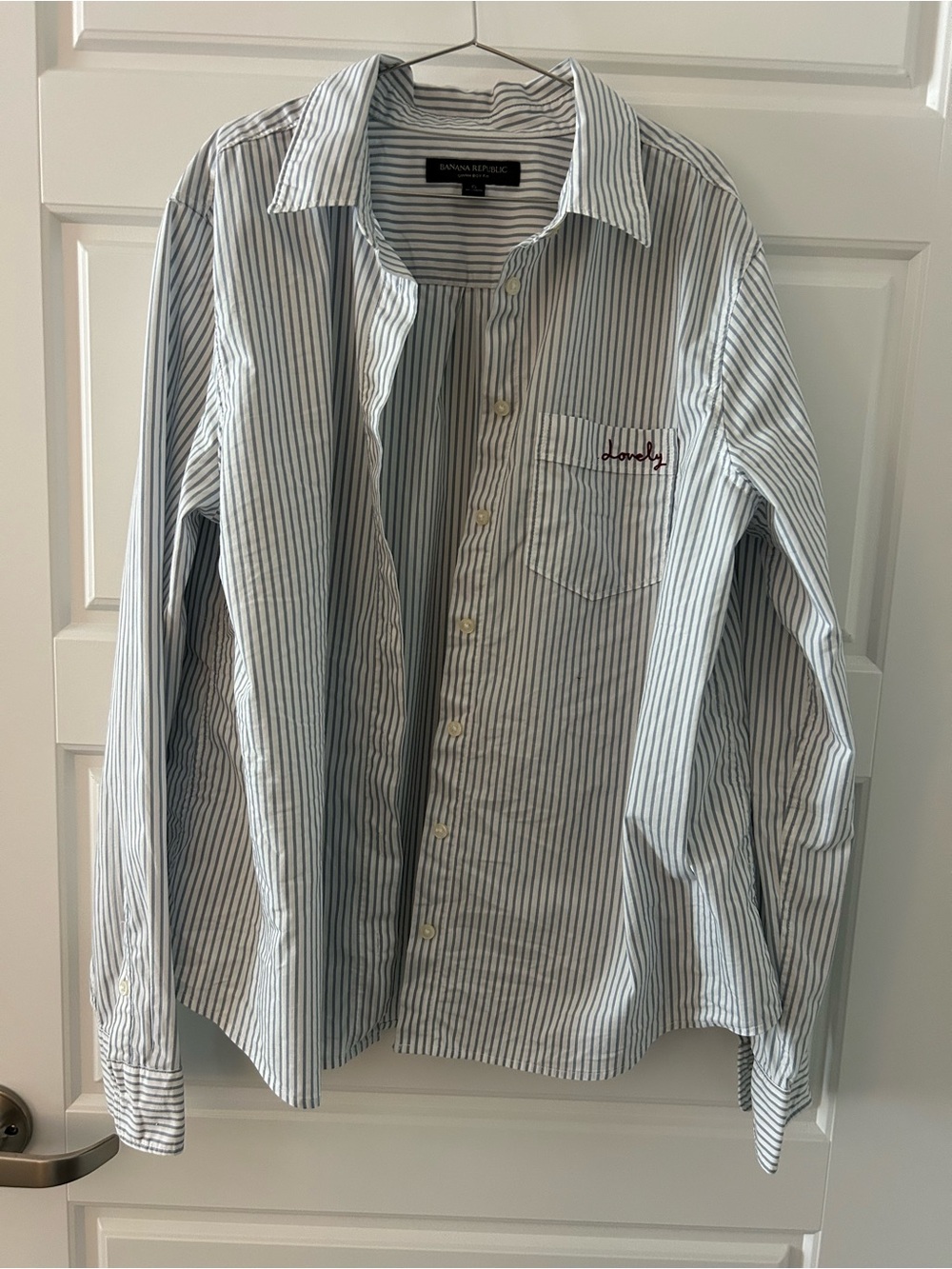 Banana Republic Quinn Boy Fit Striped Button-Down Shirt